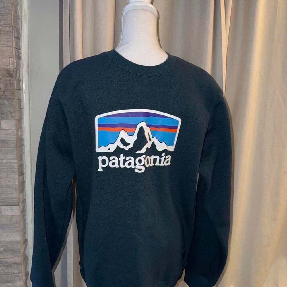 Patagonia Uprisal Logo Crewneck Sweatshirt Medium Dark Charcoal
